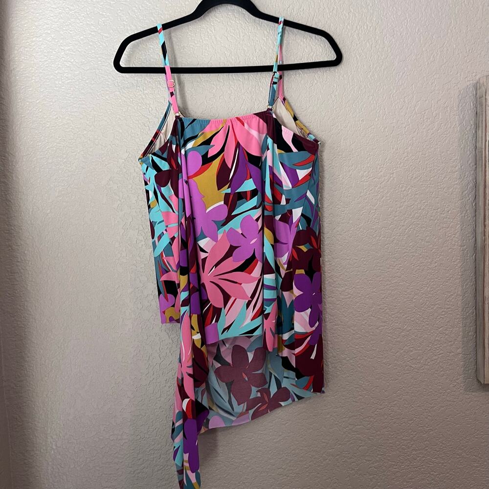 Magicsuit Women's Palm Springs Multi Alex Underwire Bra Tankini Top Multi 16 - Picture 7 of 9